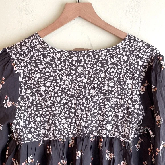 Matilda Jane In the Breezeway Split Neck Floral Boho Top - Picture 5 of 6